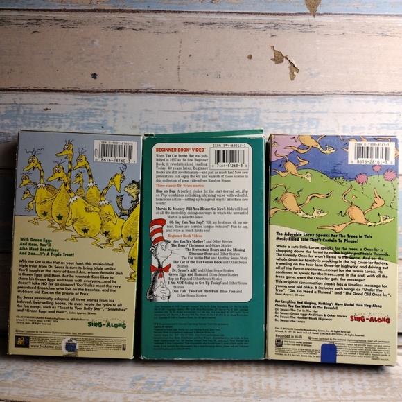 Dr. Seuss VHS lot of 3 tapes The Lorax, Hop on Pop, Green Eggs and Ham - Picture 2 of 6